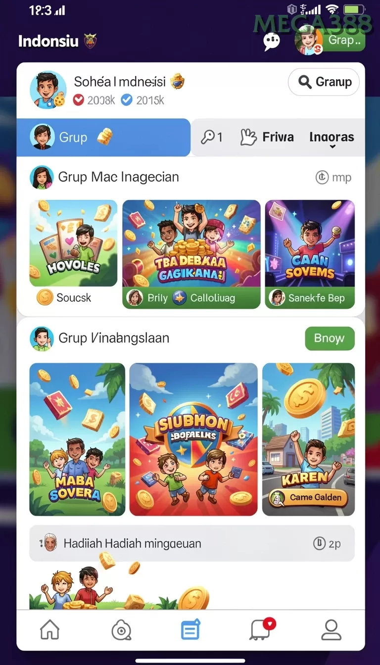 Cuplikan layar JUTA7 — menu navigasi