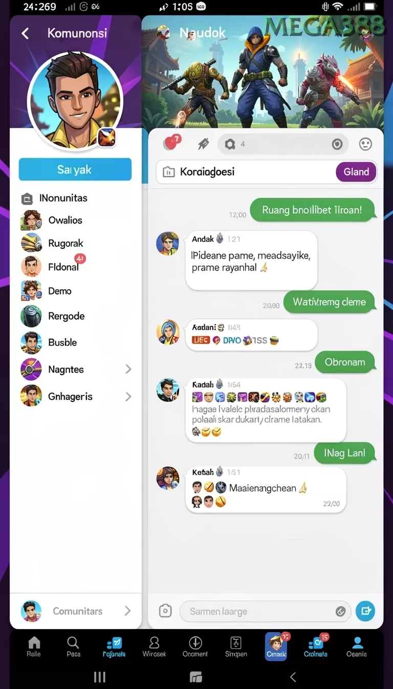 Cuplikan layar GN777 — aktivitas
