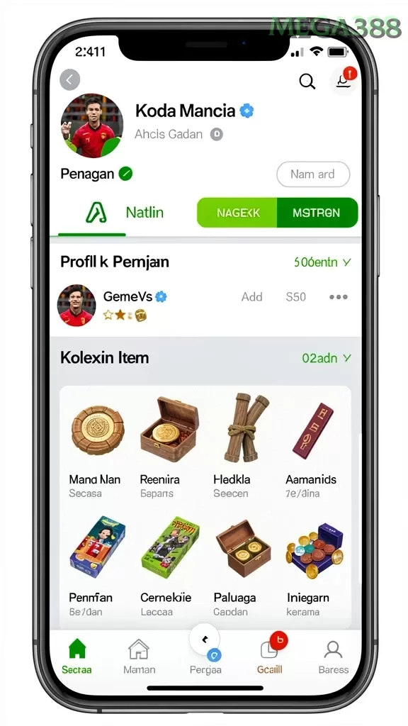 Cuplikan layar DOMINO4D — pengaturan akun